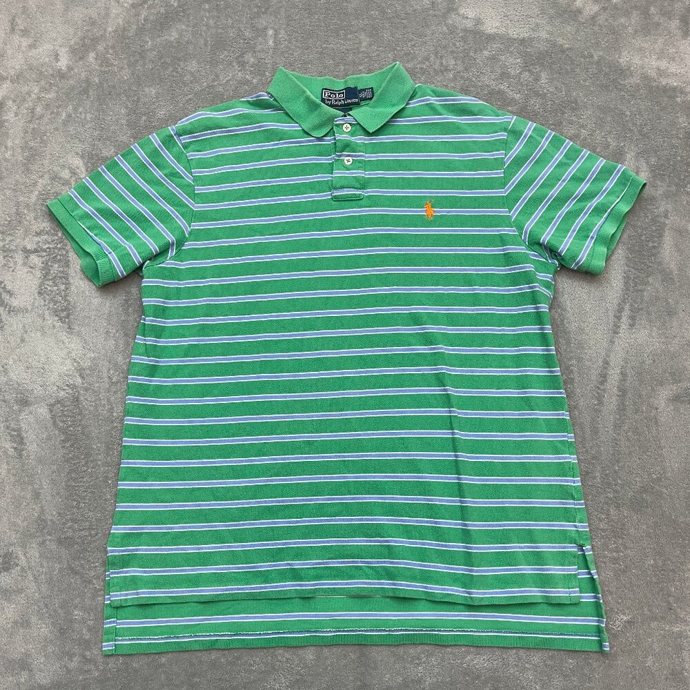Vintage Polo Ralph Lauren Men’s Western Striped Short Sleeve Size XL Large Green